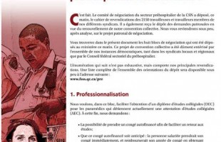 Info-Négo No. 1 du secteur préhospitalier FSSS-CSN