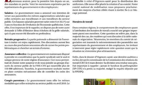 Bulletin Info-Négo no 18 des préhospitaliers