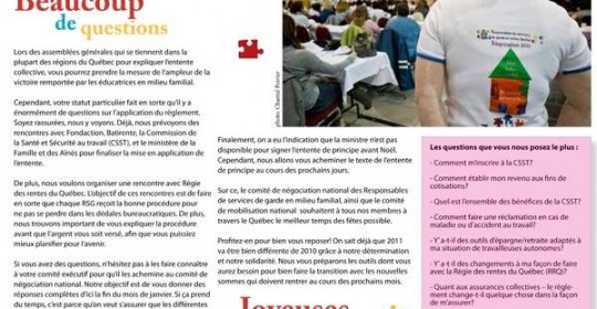 Bulletin Info-RSG, 21 décembre 2010