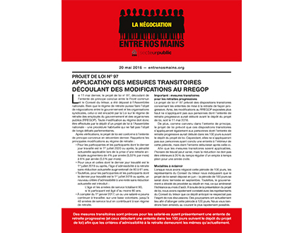 Bulletin d’information sur le RREGOP
