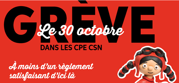 Il y aura grève dans 578 installations de CPE le lundi 30 octobre