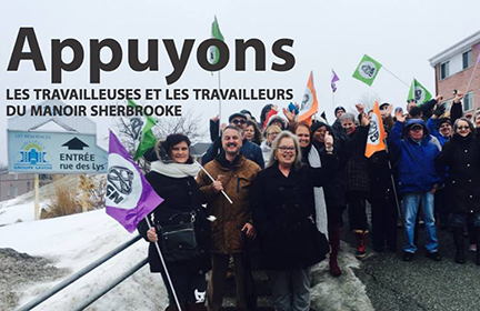 Déterminé à se faire respecter, le syndicat du Manoir Sherbrooke prend les grands moyens