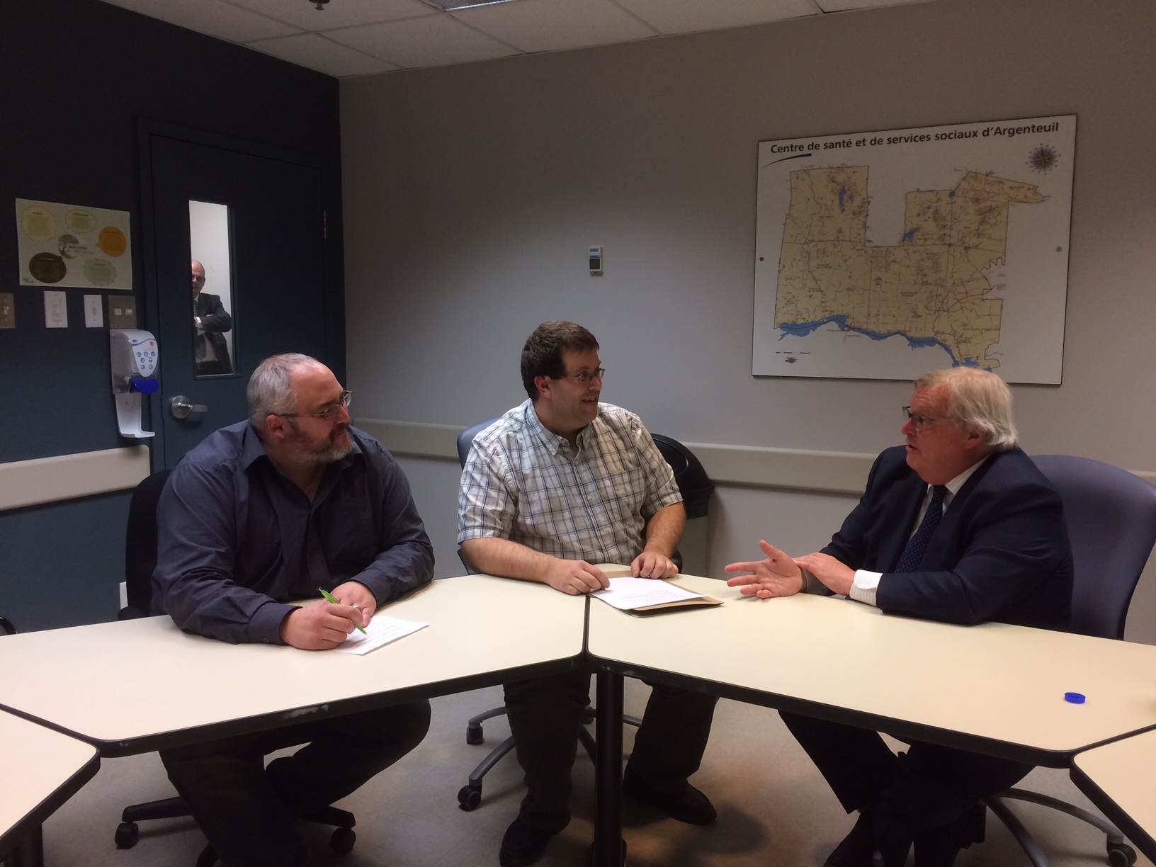 Les salarié-es du CISSS des Laurentides rencontrent Gaétan Barrette
