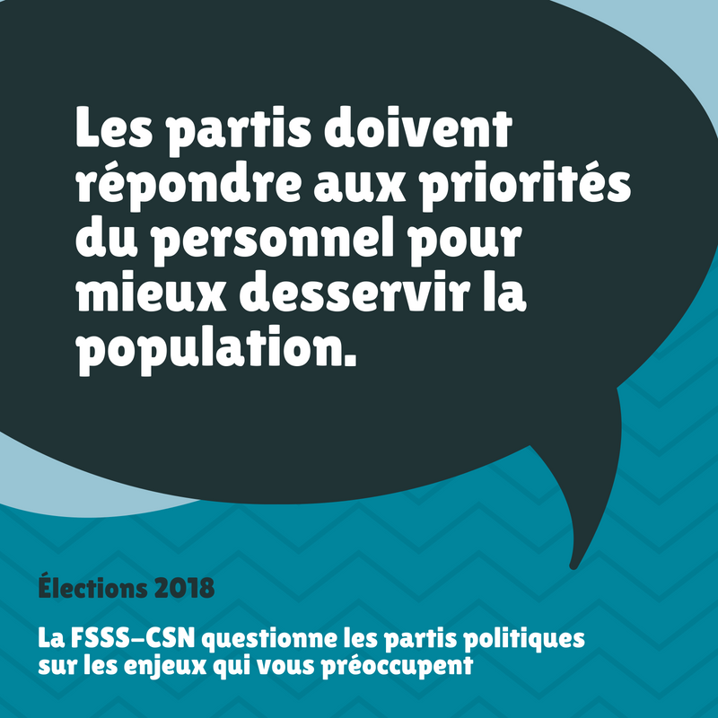 Réponse des partis politiques au questionnaire de la FSSS-CSN