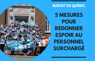 La FSSS-CSN présente ses 5 demandes pour le Budget du Québec 2020