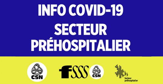 Suivi des primes COVID dans le secteur préhospitalier