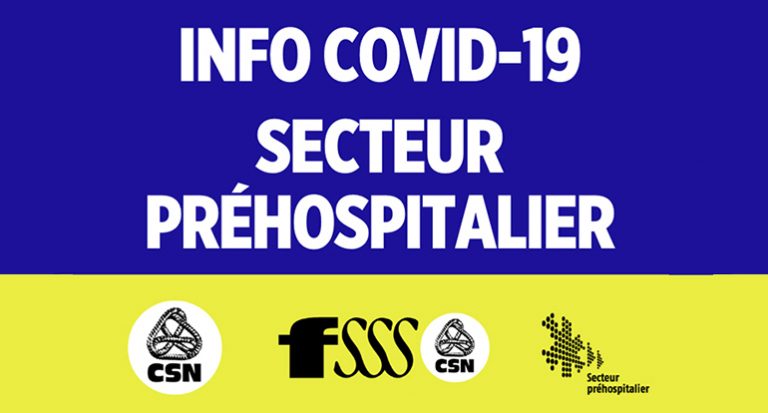 COVID-19 : Le secteur préhospitalier s’organise