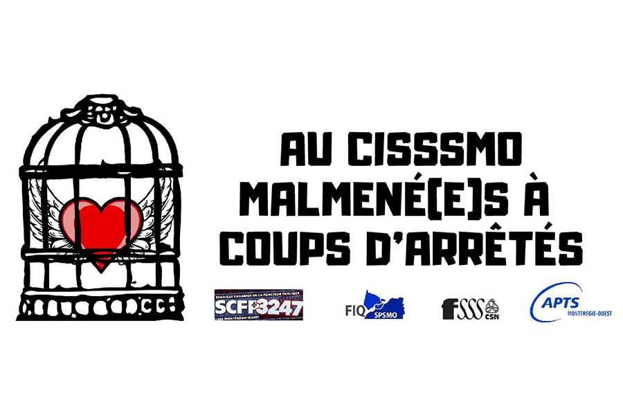 Les quatre syndicats du CISSSMO manifestent ensemble