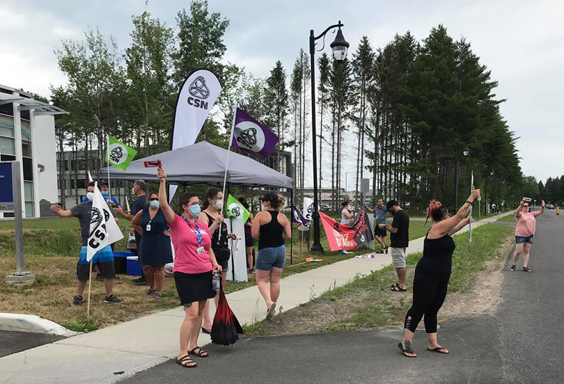 Les syndiqué-es CSN du CISSS de Lanaudière maintiennent la pression sur le gouvernement tout au long de l’été