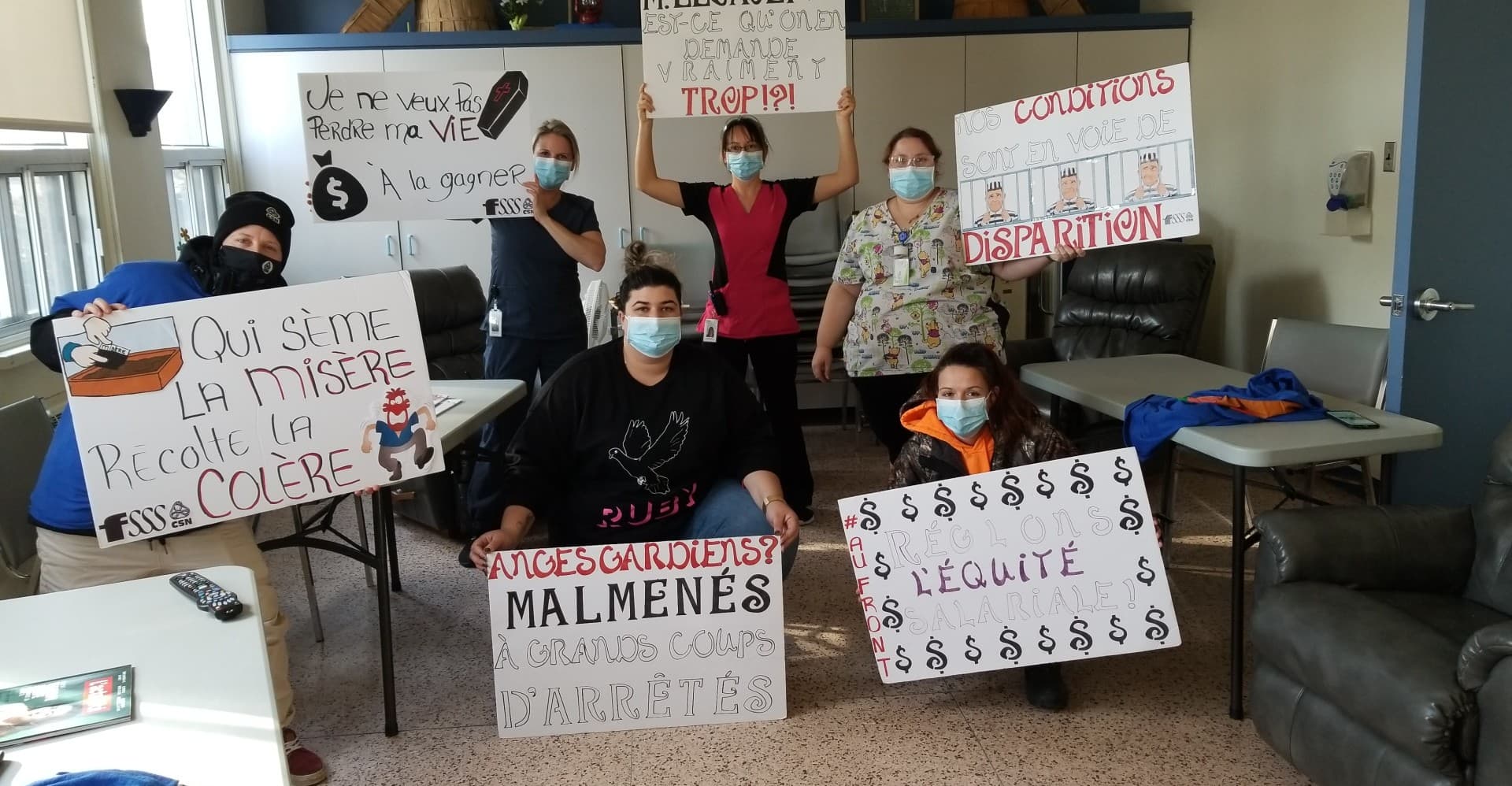 Les préposé-es aux bénéficiaires demandent le respect!