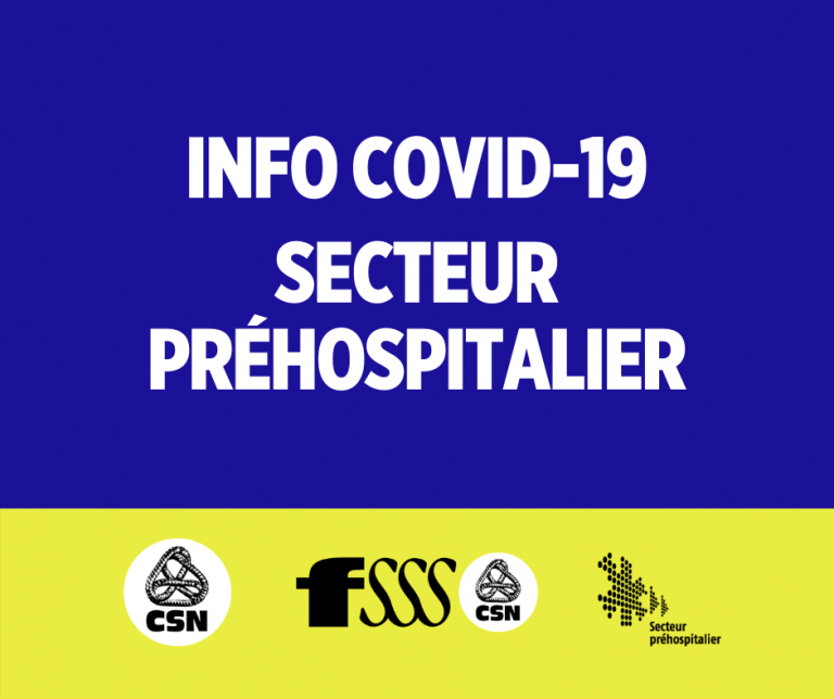 COVID-19 : Documentation pour le préhospitalier